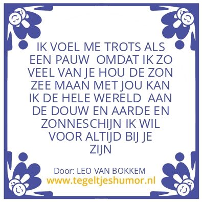 Tegeltje: MIJN LEVEN MET JOU