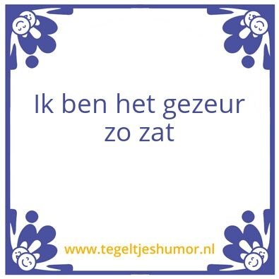 Tegeltje: Tegel