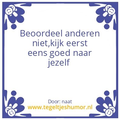 Tegeltje: zelfreflectie