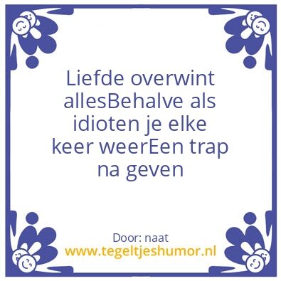 Tegeltje: liefde