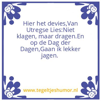 Tegeltje: Klagen