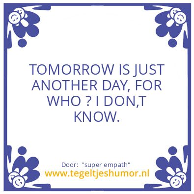 Tegeltje: “super empath”