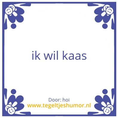 Tegeltje: hoi
