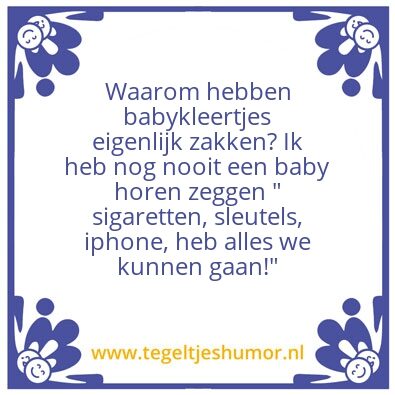 Tegeltje: Zakken