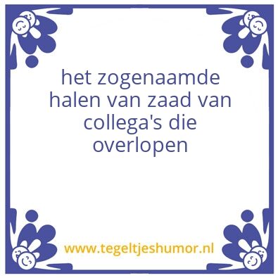 Tegeltje: En door!