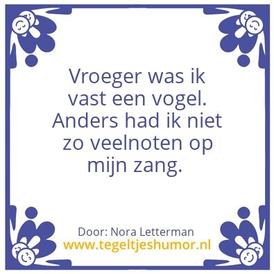 Tegeltje: Vroeger.