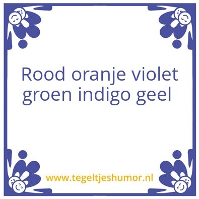 Tegeltje: Regenboog