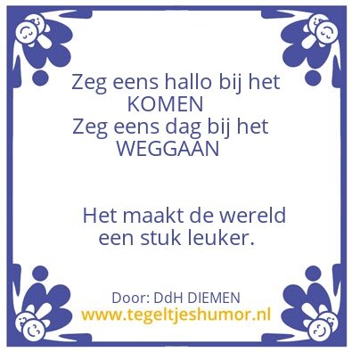 Tegeltje: Hoi en Doei