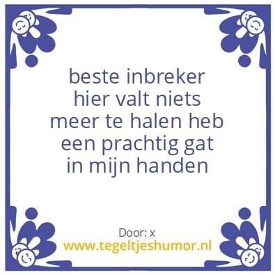 Tegeltje: .