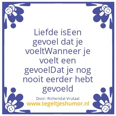 Tegeltje: Verliefd