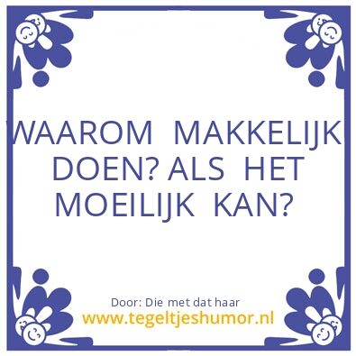 Tegeltje: Les