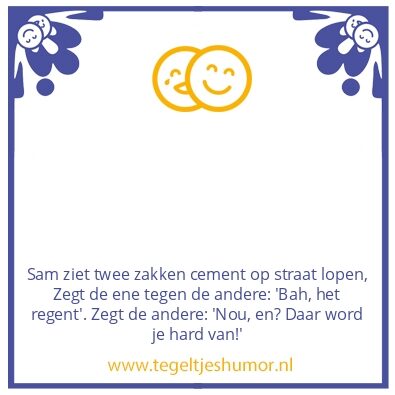 Tegeltje: Zakken cement