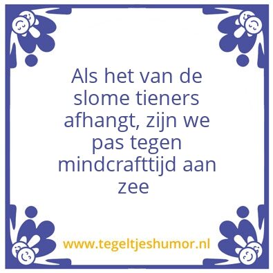 Tegeltje: Slomies