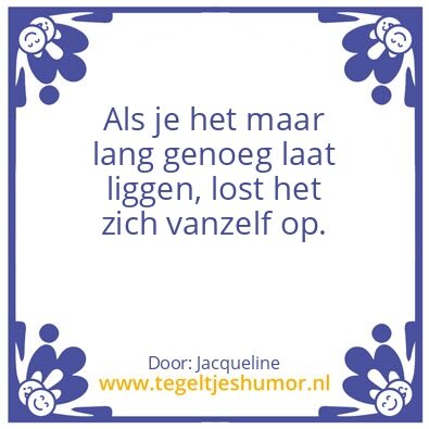 Tegeltje: Opgelost