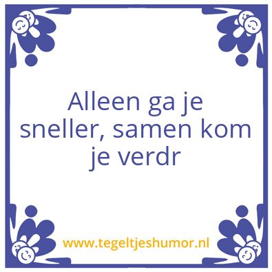 Tegeltje: samen
