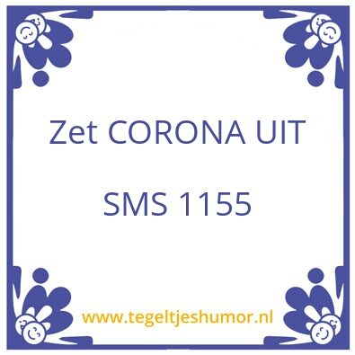 Tegeltje: Corona