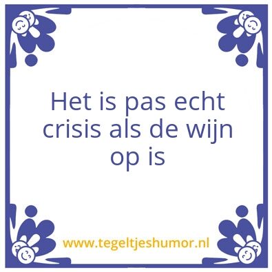 Tegeltje: Crisis