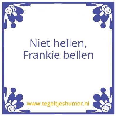 Tegeltje: Frank