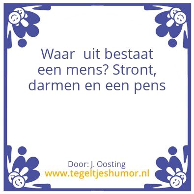 Tegeltje: Humor