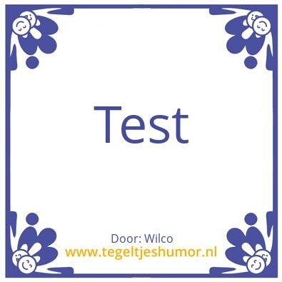 Tegeltje: Soe
