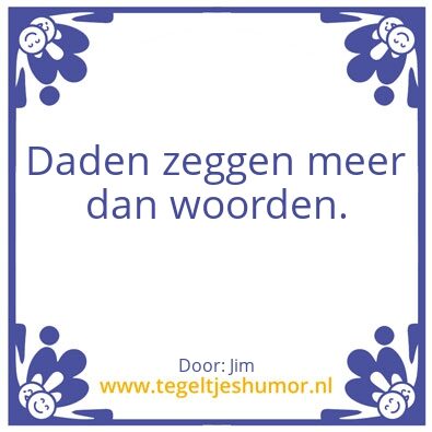 Tegeltje: Actie