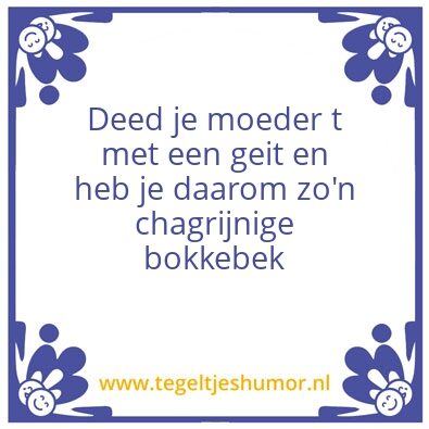 Tegeltje: Bokkebek