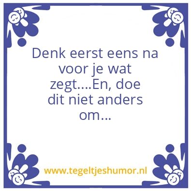 Tegeltje: Nadenken
