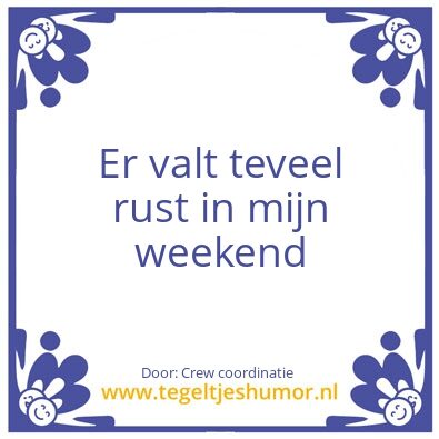 Tegeltje: Rust