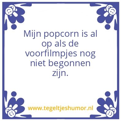 Tegeltje: Popcorn
