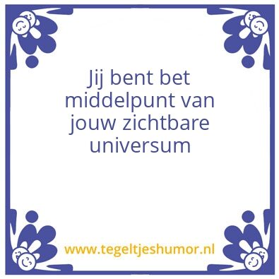 Tegeltje: universum