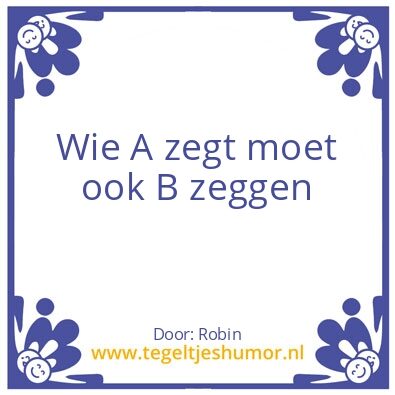 Tegeltje: Doen