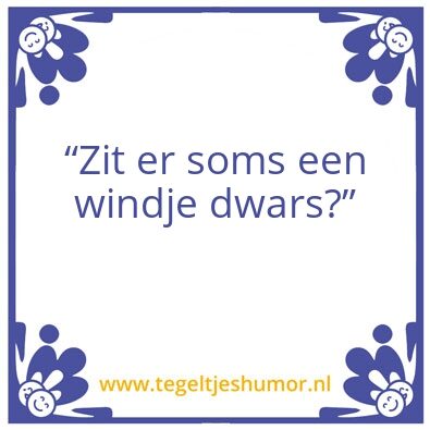 Tegeltje: Windje