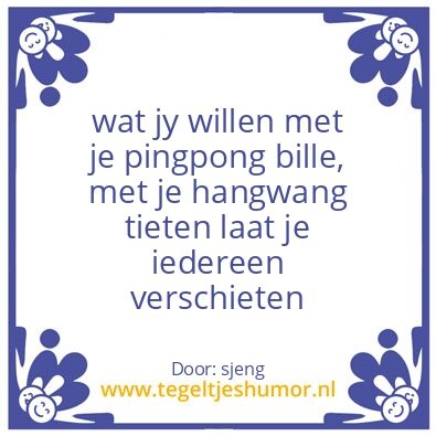 Tegeltje: humor