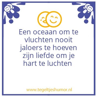 Tegeltje: Een oceaan