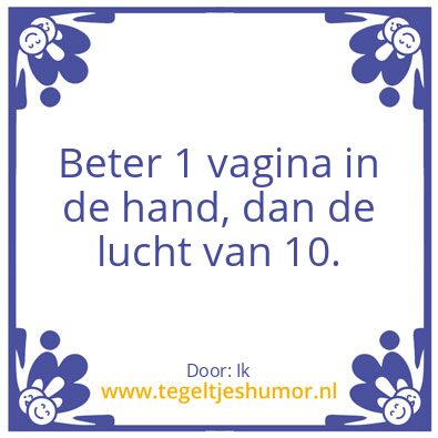 Tegeltje: Vaginategel