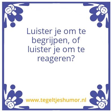 Tegeltje: luister