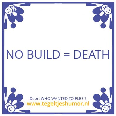 Tegeltje: WHO WANTED TO FLEE ?