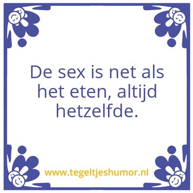 Tegeltje: Sex wijsheden