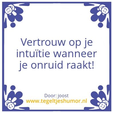 Tegeltje: Onruid