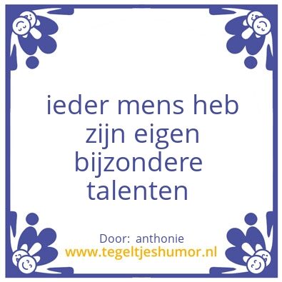 Tegeltje: Tegeltje