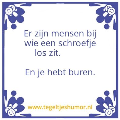 Tegeltje: Buren