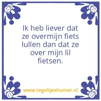 Tegeltje: Fietsen