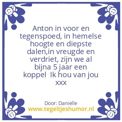 Tegeltje: Liefde
