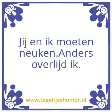 Tegeltje: sex