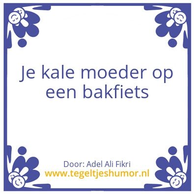 Tegeltje: Tegen 45km autos zeg ik:
