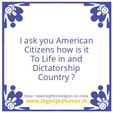 Tegeltje: The land of the free ?