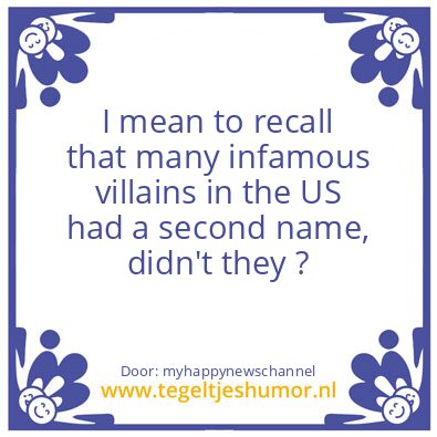 Tegeltje: infamous villains