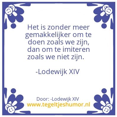 Tegeltje: Lodewijk de xiv