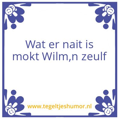 Tegeltje: willem