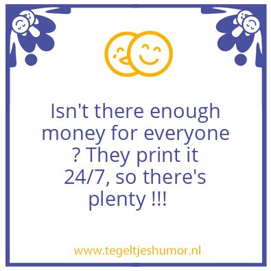 Tegeltje: money